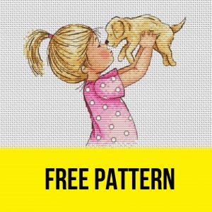 Best Friend - Free Cross Stitch Pattern Kids Baby Embroidery