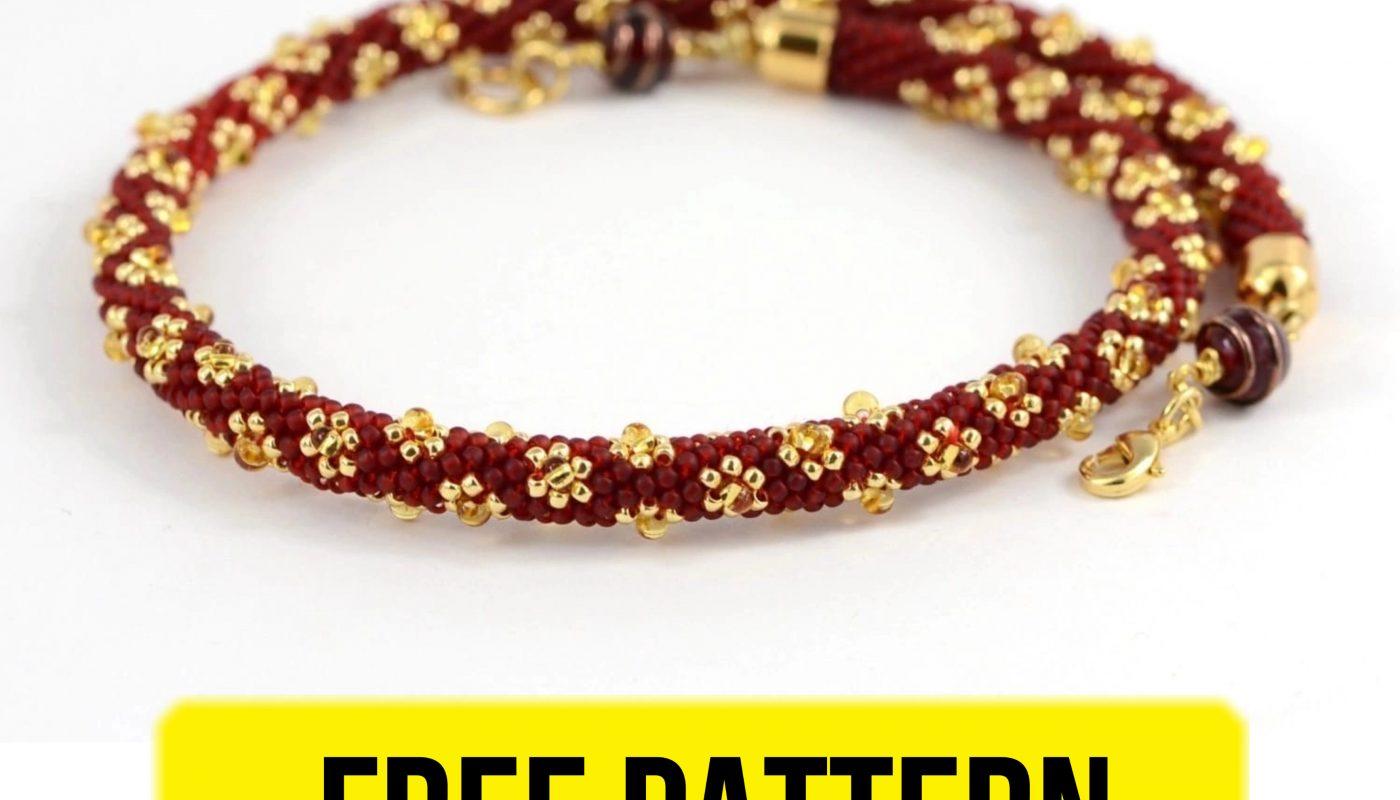 Flowers Pattern - Free Beading Bracelet Pattern DIY Jewellery
