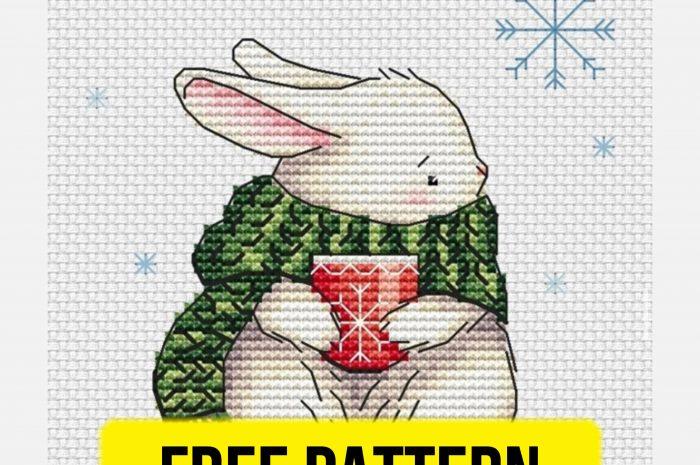“Winter rabbit” – free cross stitch pattern