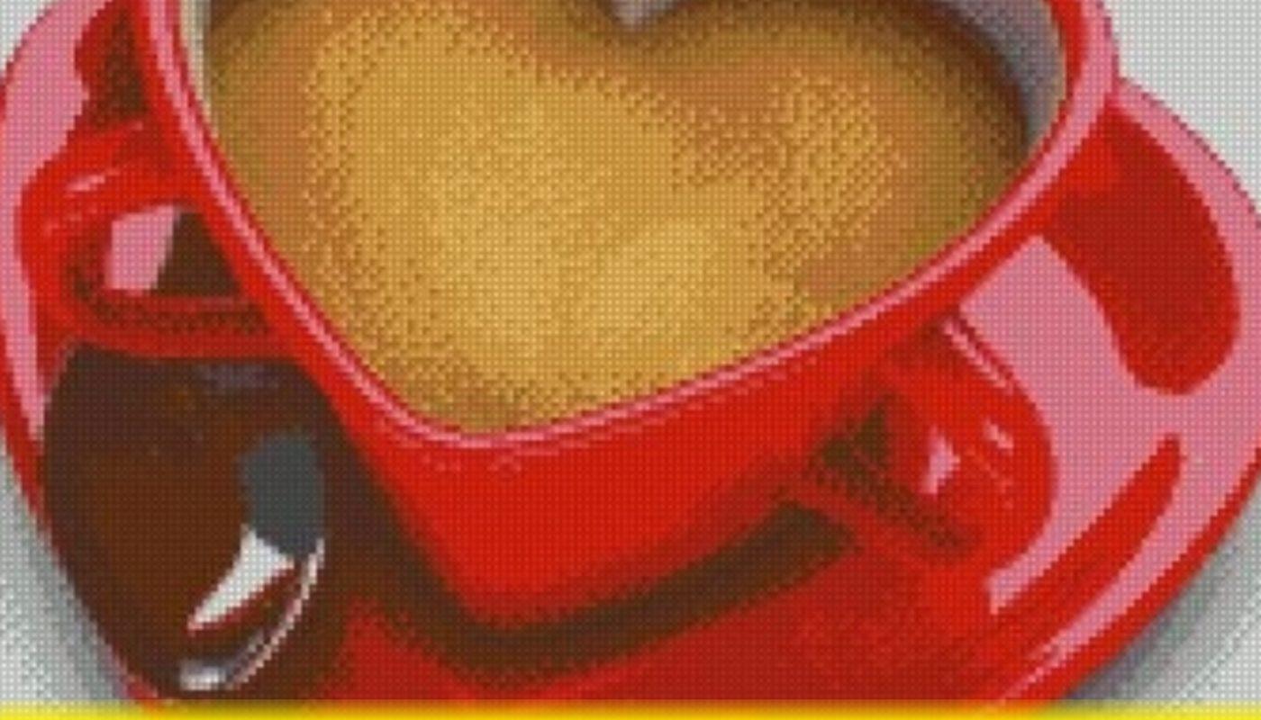 Coffee with Love - Free Cross Stitch Pattern Valentine’s Day