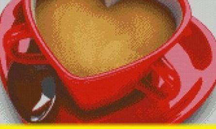 Coffee with Love - Free Cross Stitch Pattern Valentine’s Day