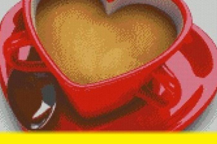 “Coffee with love” – free cross stitch pattern