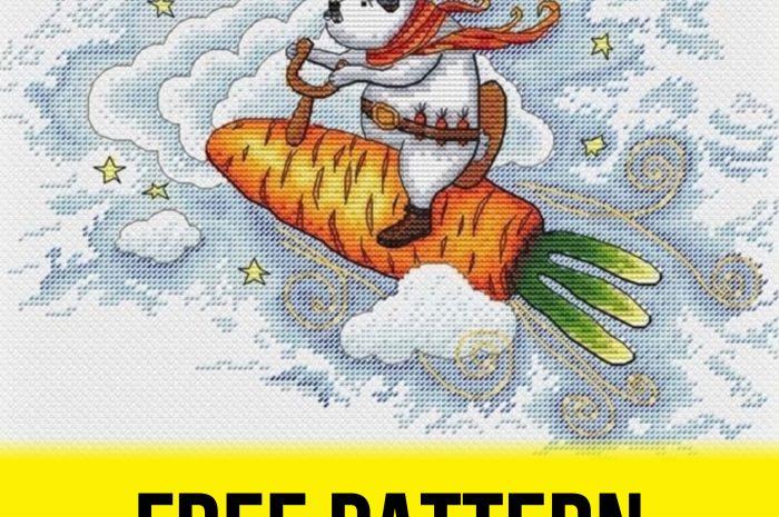 “Bunny pilot” – free cross stitch pattern