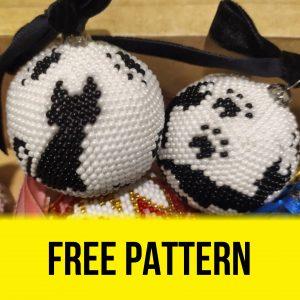 Cats Ball - Free Beading Pattern Design DIY Gift Idea Animals
