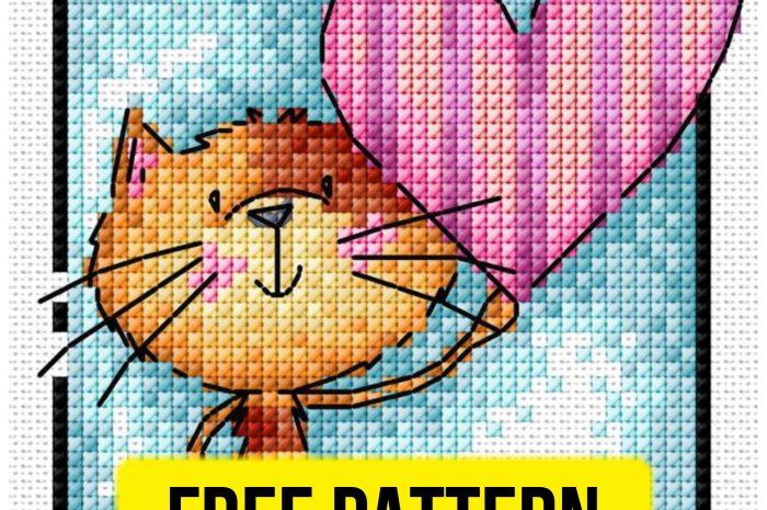 “Happy cat” – free cross stitch pattern