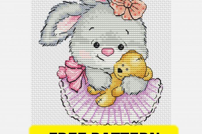 “Bunny girl” – free cross stitch pattern