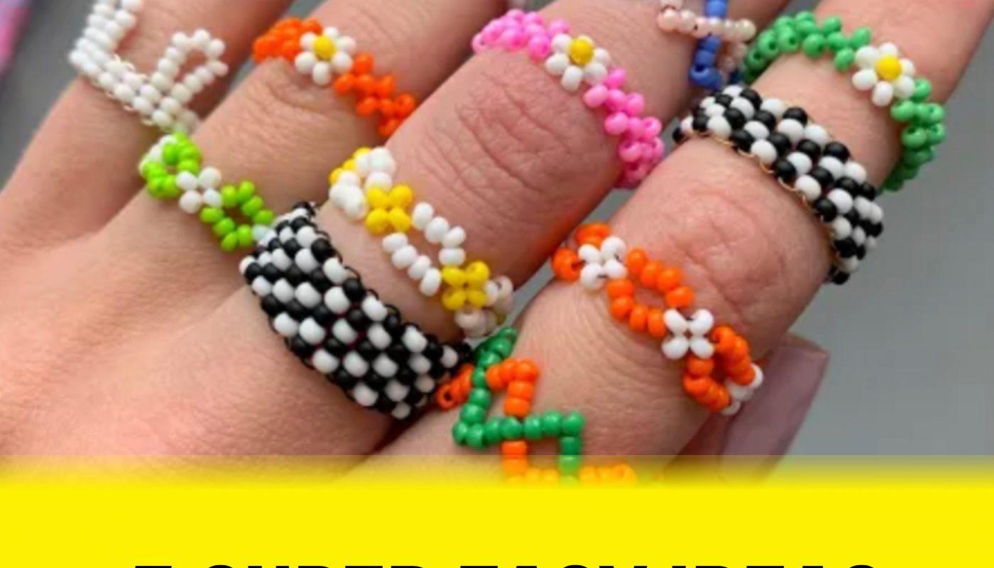 5 Super Easy Beaded Rings - Free Beading Patterns Jewellery