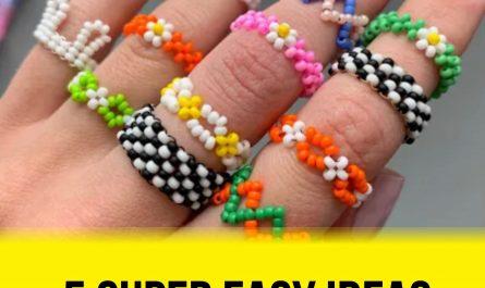 5 Super Easy Beaded Rings - Free Beading Patterns Jewellery
