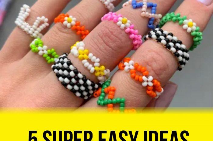 “5 Super easy rings” – free beading pattern