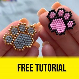 Cats Paws - Free DIY Beading Tutorial and Pattern Easy Craft