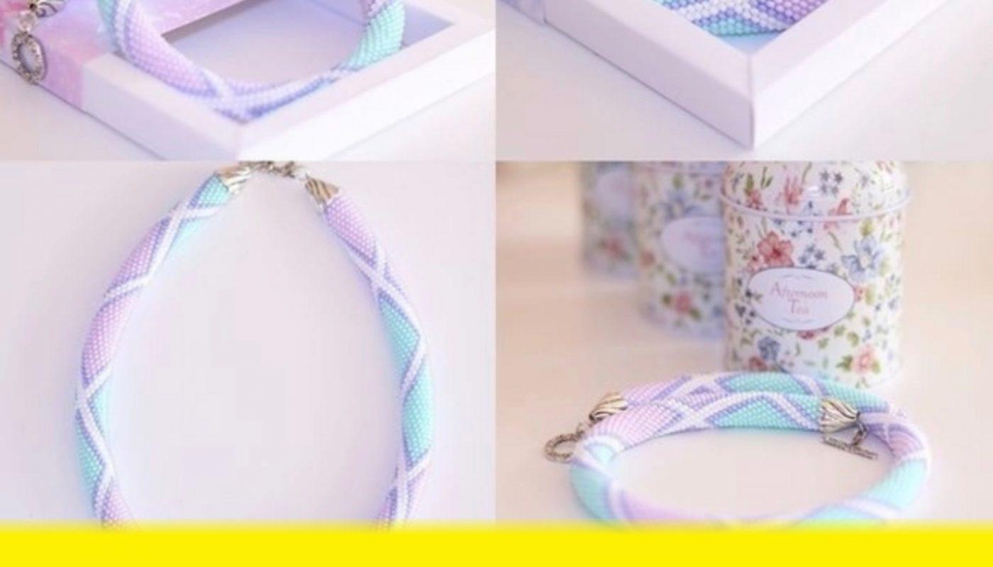 Lilac Harness - Free Beading Pattern Bracelet DIY Jewellery