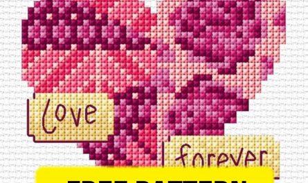 Forever Love Heart - Free Cross Stitch Pattern Valentine’s Day