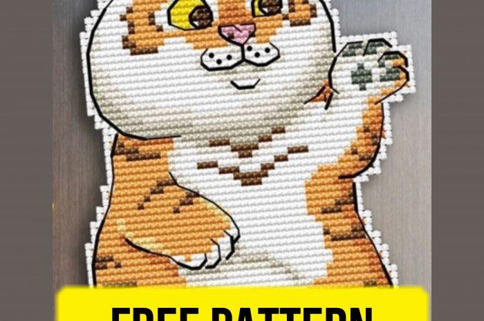 “Tiger in Love” – free cross stitch pattern