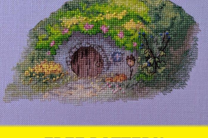 “Hobbit hole” – free cross stitch pattern