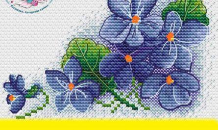 Blue Flowers - Free Cross Stitch Pattern Nature Spring