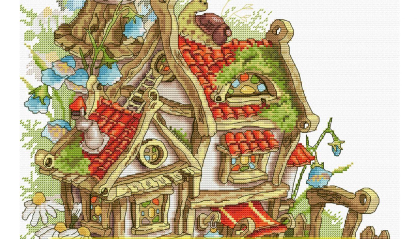 Magic House - Free Cross Stitch Pattern Fantasy Embroidery