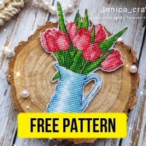 Spring Flowers - Free Cross Stitch Pattern Nature Design PDF