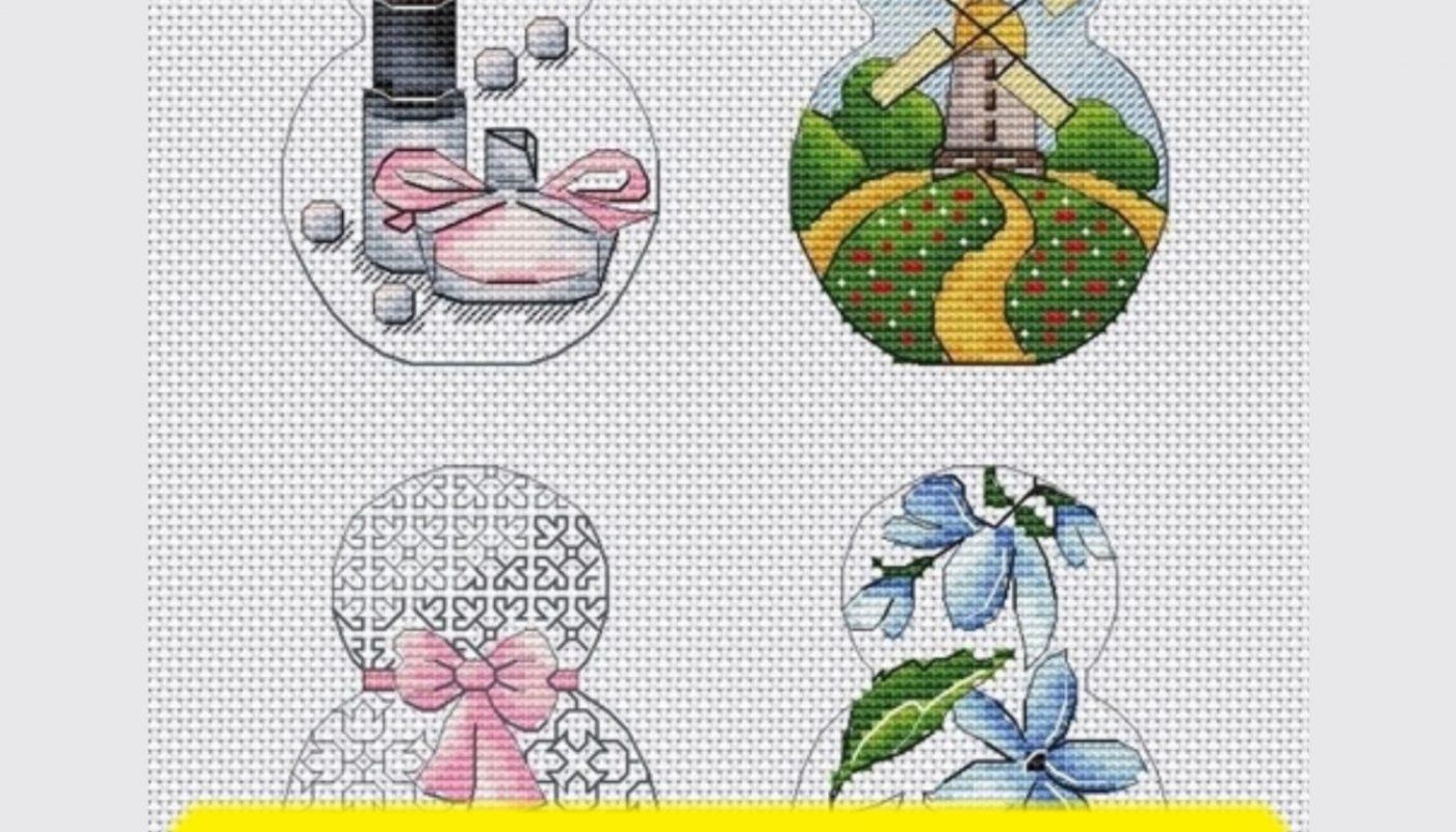 8 March - Free Cross Stitch Pattern Spring Flowers Set Small