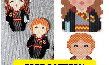 Harry Potter - Free Beading Pattern Characters Hermione Ron