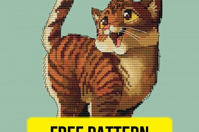 “Cat” – free cross stitch pattern