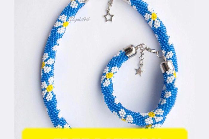 “Camomile Bracelet” – free beading pattern