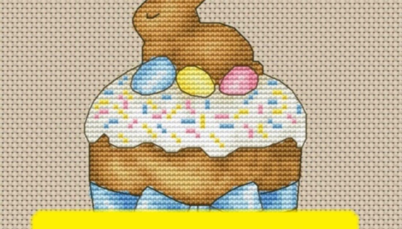 Easter Cake - Free Cross Stitch Pattern Bunny Designs PDF