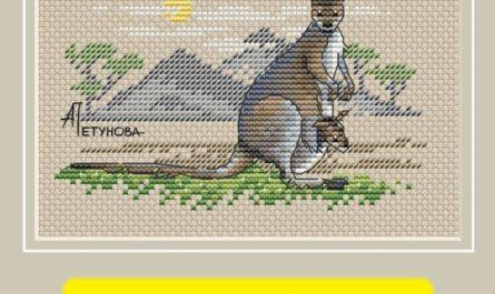 Kangaroo - Free Cross Stitch Pattern Australia Animals Design