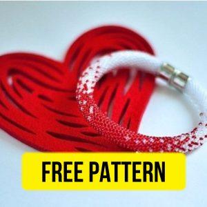 Free beading bracelet pattern with gradient design.