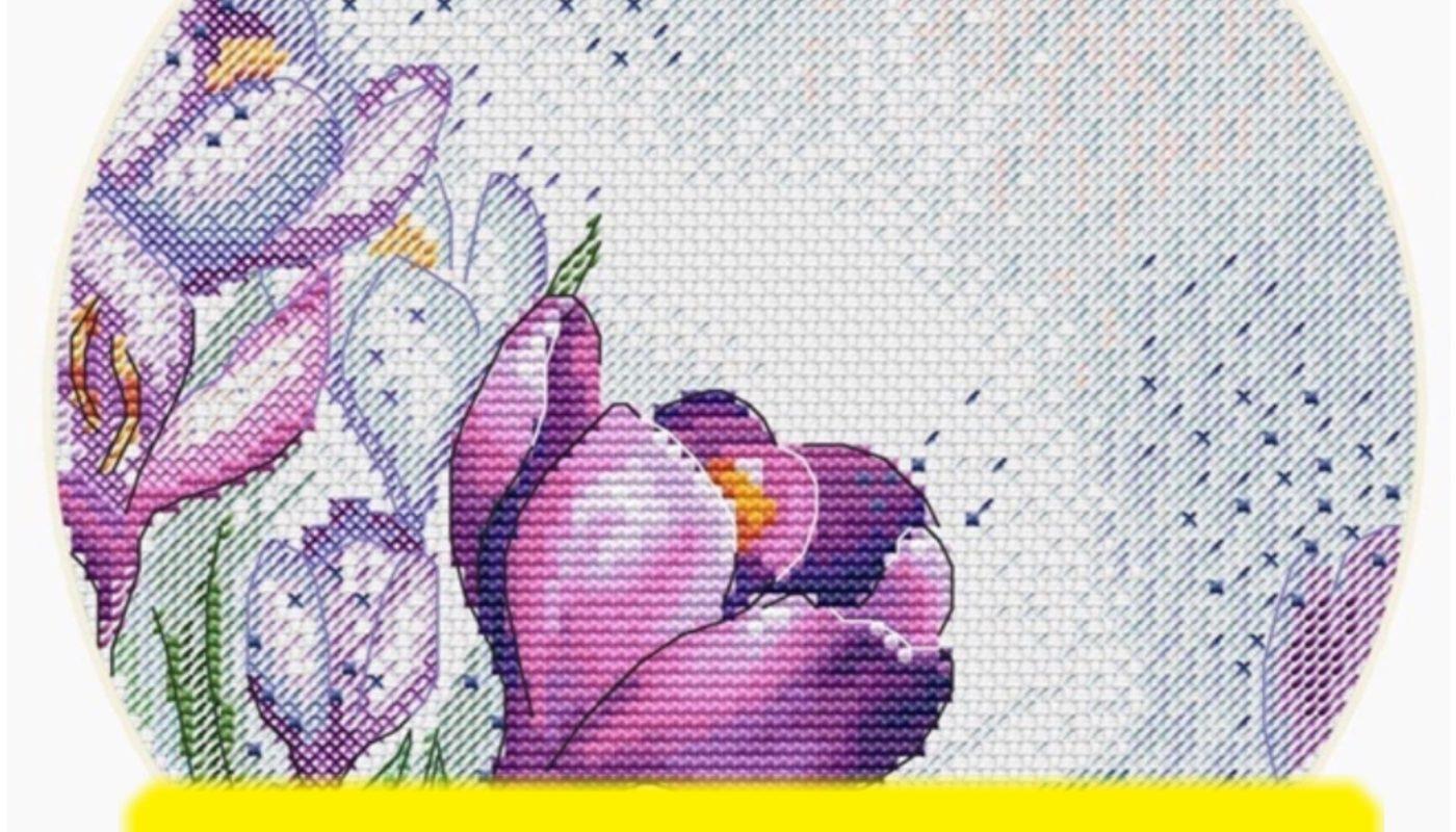 Saffron - Free Cross Stitch Pattern Flowers Nature Design