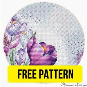 Saffron - Free Cross Stitch Pattern Flowers Nature Design