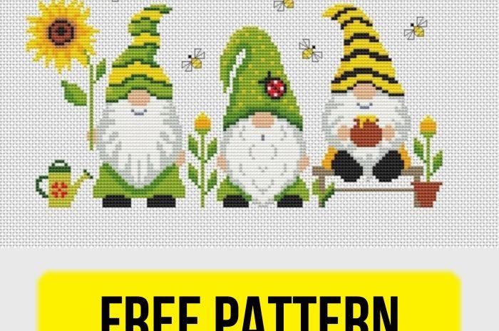 “Summer gnomes” – free cross stitch pattern