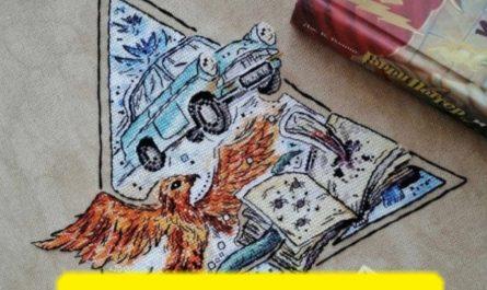 Free cross stitch pattern with Harry Potter and secret room designed by Anastasia Eremeeva.