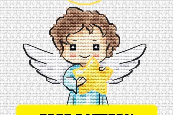 “Cute Angel” – free cross stitch pattern