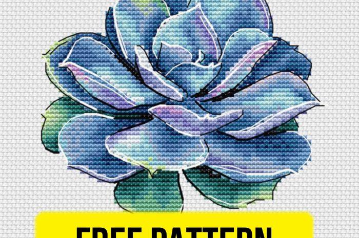 “Succulent” – free cross stitch pattern