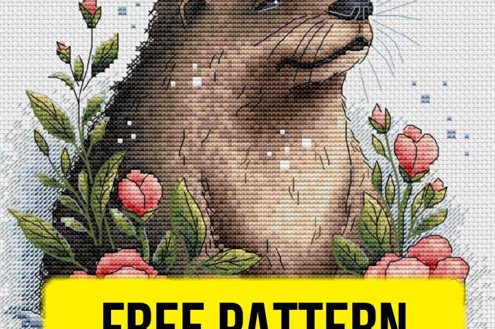 “Otter” – free cross stitch pattern