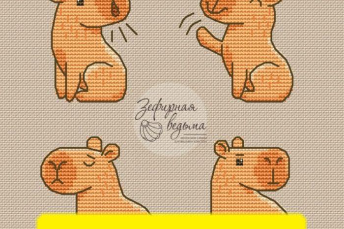 “Capybaras” – free cross stitch pattern