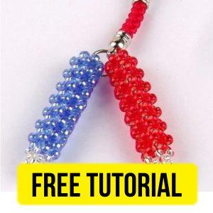Free beading tutorial how to create beautiful DIY pencil pendant. Use them to create a gift.