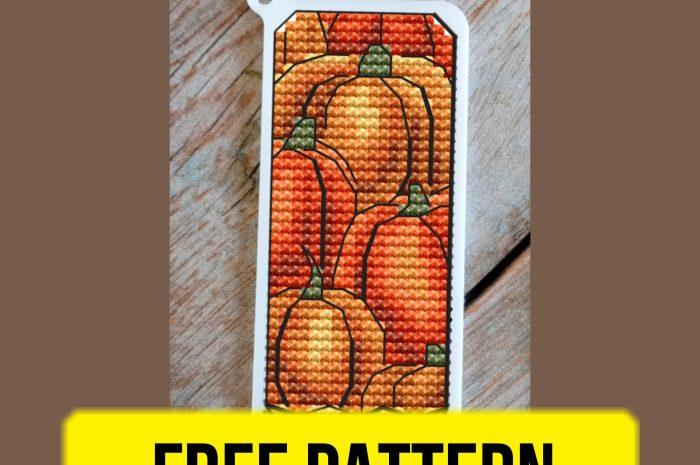 “Pencil Pumpkin Bookmark” – free cross stitch pattern