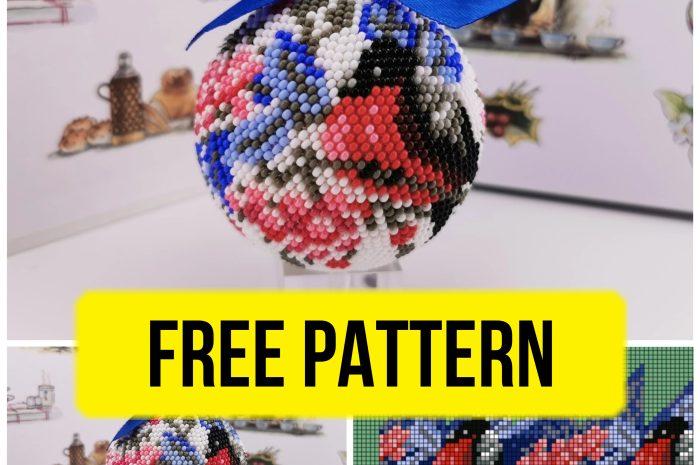 “Winter bird ball” – free beading pattern