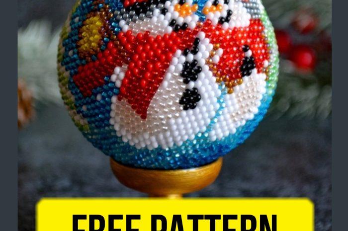 “Snowman NY ball” – free beading pattern