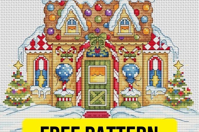 “New Year house” – free cross stitch pattern