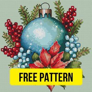 Free cross stitch pattern with Happy New Year designed by Olga Filatova.