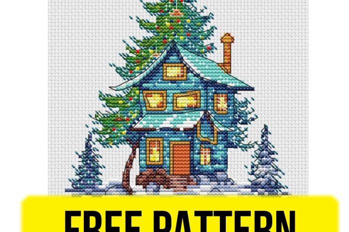 “Winter House” – free cross stitch pattern