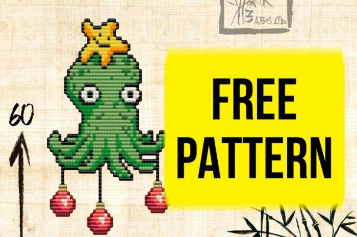 “Christmas octopus” – free beading pattern