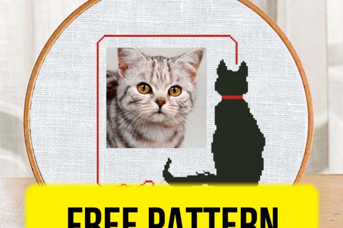 “Cat Frame” – free cross stitch pattern