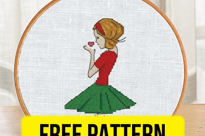 “Beautiful girl” – free cross stitch pattern