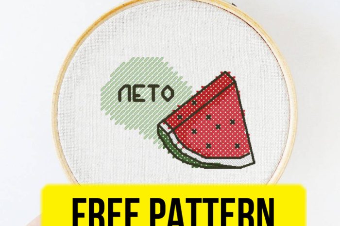 “Summer watermelon” – free cross stitch pattern