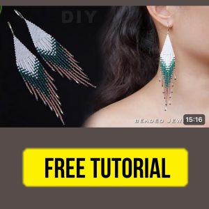 Free beading tutorial how to create beautiful DIY easy fringe earrings.
