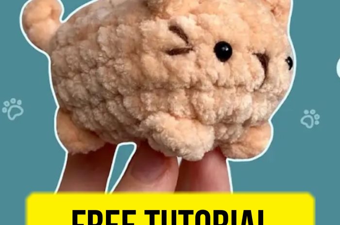 “How to crochet a cute cat” – free  tutorial